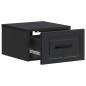 Preview: Wandmontierter Nachttisch Schwarz 34,5 x 33 x 20 cm