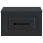 Preview: Wandmontierter Nachttisch Schwarz 34,5 x 33 x 20 cm