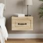 Preview: ARDEBO.de - Wandmontierter Nachttisch Sonoma-Eiche 34,5 x 33 x 20 cm