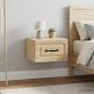 Preview: Wandmontierter Nachttisch 2 stk. Sonoma-Eiche 34,5 x 33 x 20 cm