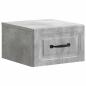 Preview: Wandmontierter Nachttisch Betongrau 34,5 x 33 x 20 cm