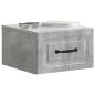 Preview: Wandmontierter Nachttisch Betongrau 34,5 x 33 x 20 cm