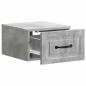 Preview: Wandmontierter Nachttisch Betongrau 34,5 x 33 x 20 cm