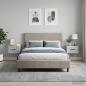 Preview: ARDEBO.de - Wandmontierter Nachttisch 2 stk. Betongrau 34,5 x 33 x 20 cm