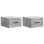 Preview: Wandmontierter Nachttisch 2 stk. Betongrau 34,5 x 33 x 20 cm