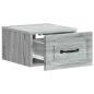 Preview: Wandmontierter Nachttisch Graues Sonoma 34,5 x 33 x 20 cm