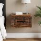 Preview: ARDEBO.de - Wandmontierter Nachttisch Altholz 34,5 x 33 x 20 cm