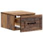 Preview: Wandmontierter Nachttisch Altholz 34,5 x 33 x 20 cm