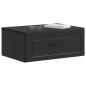 Preview: Wandmontierter Nachttisch Schwarz 49 x 34,5 x 20 cm