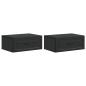 Preview: Wandmontierter Nachttisch 2 Stk. Schwarz 49 x 34,5 x 20 cm