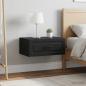 Preview: Wandmontierter Nachttisch 2 Stk. Schwarz 49 x 34,5 x 20 cm