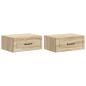 Preview: Wandmontierter Nachttisch 2 Stk. Sonoma-Eiche 49 x 34,5 x 20 cm