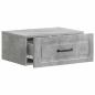 Preview: Wandmontierter Nachttisch Betongrau 49 x 34,5 x 20 cm
