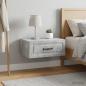 Preview: ARDEBO.de - Wandmontierter Nachttisch 2 Stk. Betongrau 49 x 34,5 x 20 cm