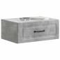 Preview: Wandmontierter Nachttisch 2 Stk. Betongrau 49 x 34,5 x 20 cm