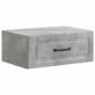 Preview: Wandmontierter Nachttisch 2 Stk. Betongrau 49 x 34,5 x 20 cm
