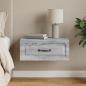 Preview: ARDEBO.de - Wandmontierter Nachttisch Sonoma-Grau 49 x 34,5 x 20 cm