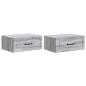 Preview: Wandmontierter Nachttisch 2 Stk. Sonoma-Grau 49 x 34,5 x 20 cm