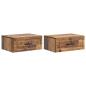 Preview: Wandmontierter Nachttisch 2 Stk. Altholz 49 x 34,5 x 20 cm