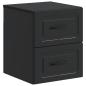 Preview: Wandmontierter Nachttisch Schwarz 34,5 x 33 x 40 cm