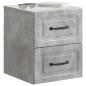 Preview: Wandmontierter Nachttisch Betongrau 34,5 x 33 x 40 cm