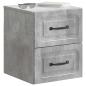 Preview: Wandmontierter Nachttisch 2 stk. Betongrau 34,5 x 33 x 40 cm