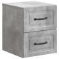 Preview: Wandmontierter Nachttisch 2 stk. Betongrau 34,5 x 33 x 40 cm