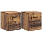 Preview: Wandmontierter Nachttisch 2 stk. Altholz 34,5 x 33 x 40 cm