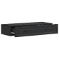 Preview: Wandmontierter Beistelltisch Schwarz 87,5 x 34,5 x 17 cm
