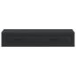 Preview: Wandmontierter Beistelltisch Schwarz 87,5 x 34,5 x 17 cm