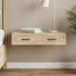 Preview: ARDEBO.de - Wandmontierter Beistelltisch Sonoma-Eiche 87,5 x 34,5 x 17 cm