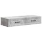 Preview: Wandmontierter Beistelltisch Betongrau 87,5 x 34,5 x 17 cm