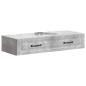 Preview: Wandmontierter Beistelltisch Betongrau 87,5 x 34,5 x 17 cm