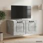 Preview: Wandmontierter TV-Schrank Betongrau 59,5 x 41 x 30 cm