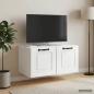 Preview: Wandmontierter TV-Schrank Hochglanz Weiß 59,5 x 41 x 30 cm