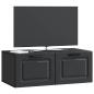 Preview: Wandmontierter TV-Schrank Schwarz 78,5 x 41 x 30 cm