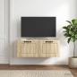 Preview: ARDEBO.de - Wandmontierter TV-Schrank Sonoma-Eiche 78,5 x 41 x 30 cm