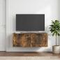 Preview: Wandmontierter TV-Schrank Geräucherte Eiche 78,5 x 41 x 30 cm