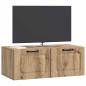 Preview: Wandmontierter TV-Schrank 78,5 x 41 x 30 cm Artisan-Eiche
