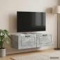 Preview: ARDEBO.de - Wandmontierter TV-Schrank Betongrau 98 x 41 x 30 cm