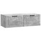 Preview: Wandmontierter TV-Schrank Betongrau 98 x 41 x 30 cm