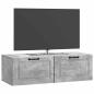 Preview: Wandmontierter TV-Schrank Betongrau 98 x 41 x 30 cm