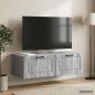 Preview: ARDEBO.de - Wandmontierter TV-Schrank Graues Sonoma 98 x 41 x 30 cm