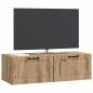 Preview: Wandmontierter TV-Schrank 98 x 41 x 30 cm Artisan-Eiche