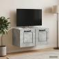 Preview: Wandmontierter TV-Schrank Betongrau 59,5 x 31 x 30 cm