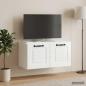 Preview: ARDEBO.de - Wandmontierter TV-Schrank Hochglanz Weiß 59,5 x 31 x 30 cm