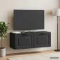 Preview: ARDEBO.de - Wandmontierter TV-Schrank Schwarz 78,5 x 31 x 30 cm