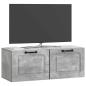 Preview: Wandmontierter TV-Schrank Betongrau 78,5 x 31 x 30 cm