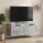 Preview: Wandmontierter TV-Schrank Betongrau 78,5 x 31 x 30 cm