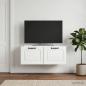 Preview: ARDEBO.de - Wandmontierter TV-Schrank Hochglanz Weiß 78,5 x 31 x 30 cm